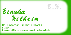 bianka wilheim business card